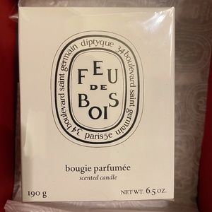 Diptyque Feu De Bois Candle 6.5 oz. Brand New in Box (plastic wrap opened)